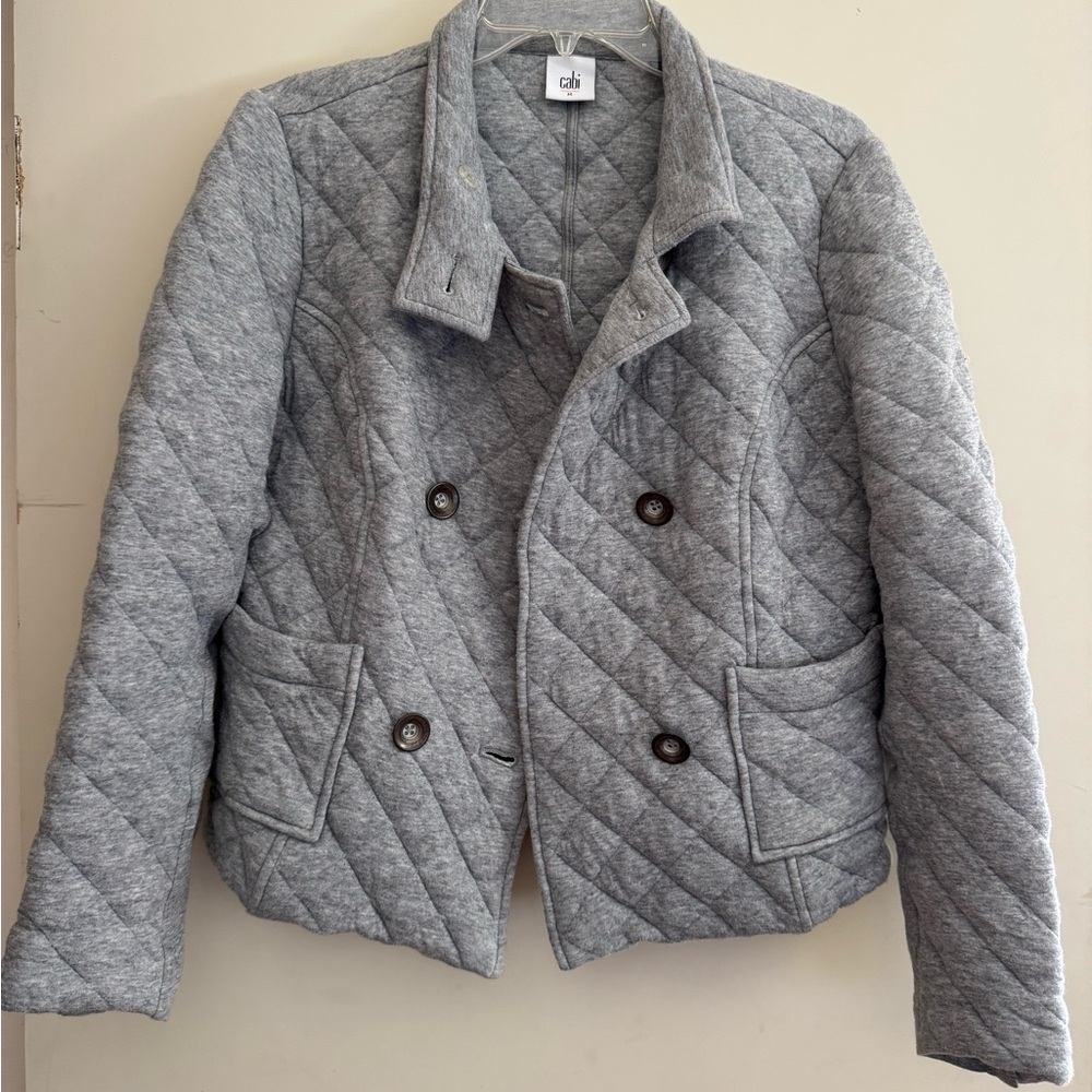 CAbi Gray Quilted Women's Puffer Jacket